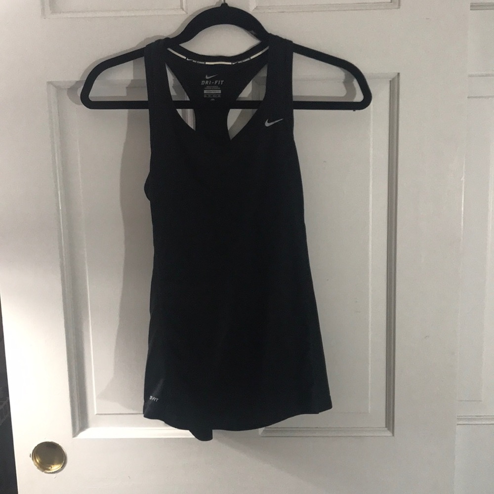 A XS black Nike DRI-FIT tank top.